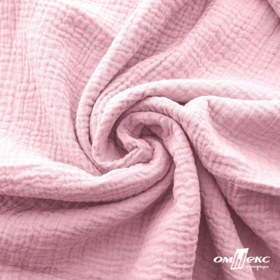 Ткань Муслин, 100% хлопок, 125 гр/м2, шир. 135 см   Цв. Розовый Кварц   - купить в Ульяновске. Цена 337.25 руб.