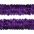 Тесьма с пайетками 12, шир. 30 мм/уп. 25+/-1 м, цвет фиолет - купить в Ульяновске. Цена: 1 098.48 руб.