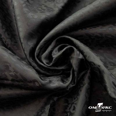 Ткань подкладочная Жаккард YP1416707, 90(+/-5) г/м2, шир.145 см, черный - купить в Ульяновске. Цена 241.46 руб.