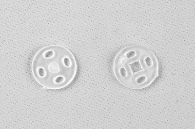 Кнопки пришивные пластиковые 10 мм, блистер 24шт, цв.-прозрачные - купить в Ульяновске. Цена: 48.41 руб.