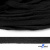 Шнур плетеный d-8 мм плоский, 70% хлопок 30% полиэстер, уп.85+/-1 м, цв.- чёрный - купить в Ульяновске. Цена: 735 руб.