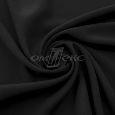 Штапель (100% вискоза), 110 гр/м2, шир.140см, цвет черный - купить в Ульяновске. Цена 250.94 руб.